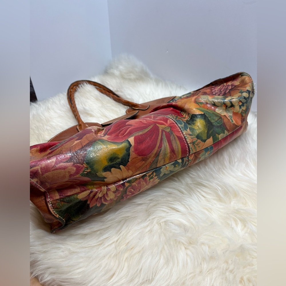 Patricia Nash Genuine Leather Fall Florals Vintage Victorian Garden Shoulder Bag - Picture 5 of 17